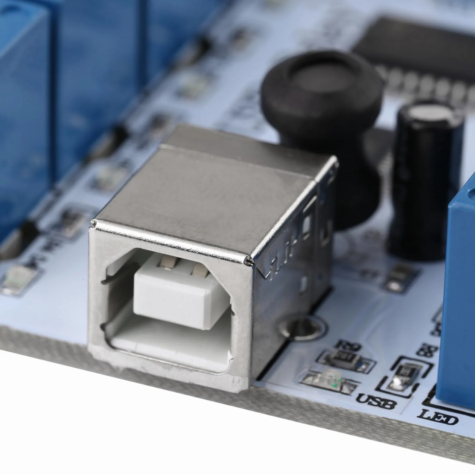 Płytka Przekaźnikowa Usb 12Vdc, 8-Kanałowy Moduł Przekaźnika Z Interfejsem Usb Typ B I Kontrolerem Ftdi, Sterowanie Prądowe 12V, Kompatybilna Z Pc, Automatyzacja Domu I Przemysłu