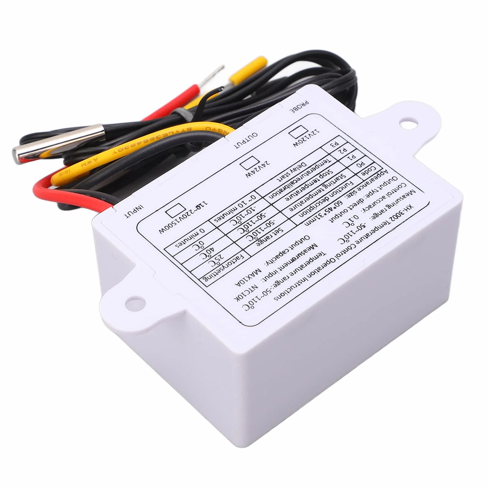 Cyfrowy przełącznik termostatu, mikrokomputer, regulator temperatury, programowalny ogrzewanie, chłodzenie, elektroniczny termostat 10 A z wodoodporną sondą (110-220 V)