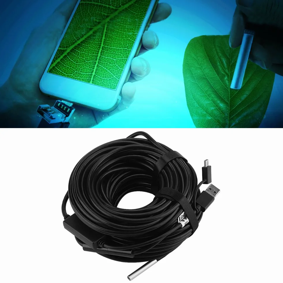 KIMISS Endoskop 20m wodoodporny 5,5mm 720P USB do inspekcji rur