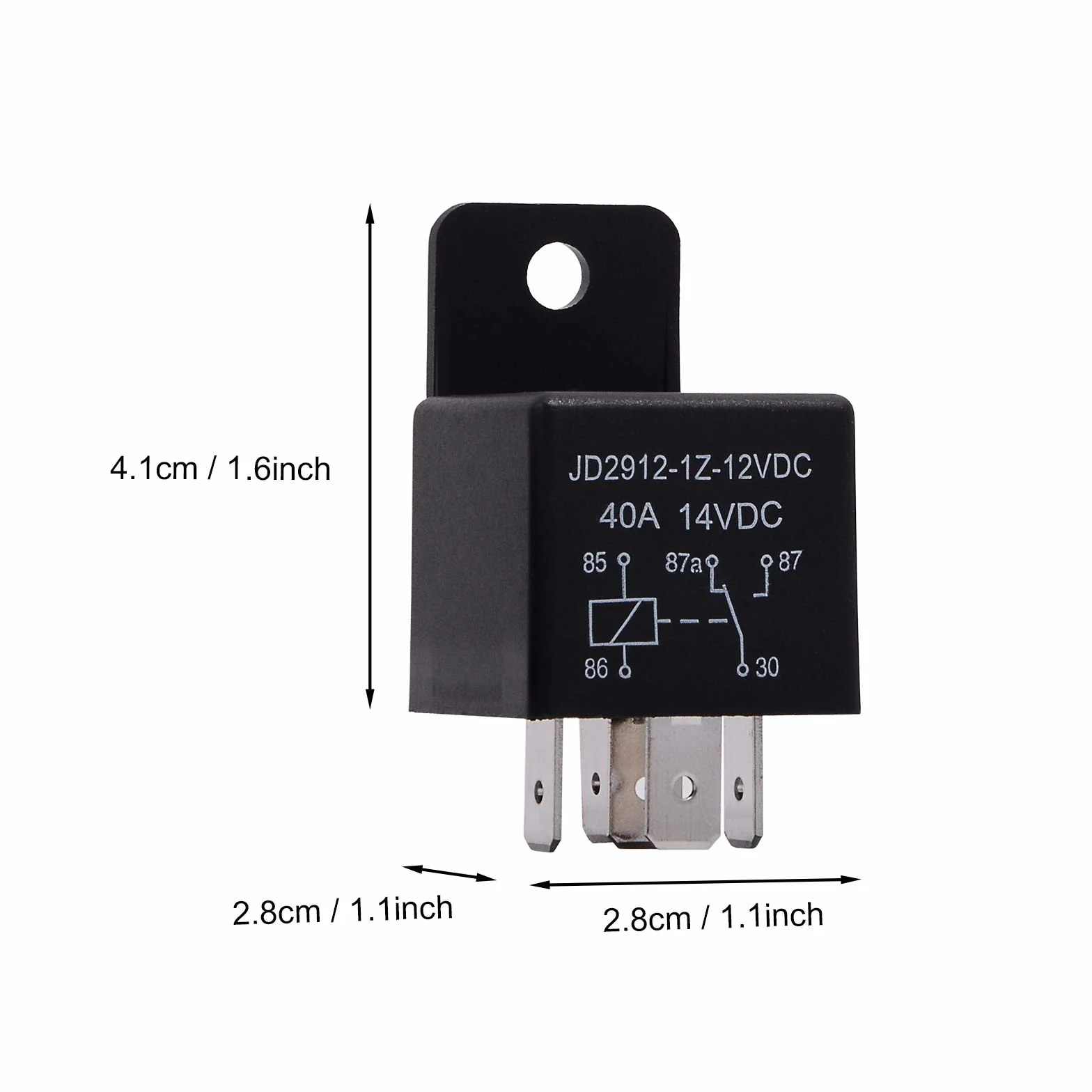Ehdis® 5-pinowy przekaźnik silnika 12 V cewka 40 A Spdt Numer modelu: JD2912-1Z-12VDC 40A 14VDC, przekaźnik zasilania przełącznik, automatyczne przełączniki i rozruszniki, pakiet