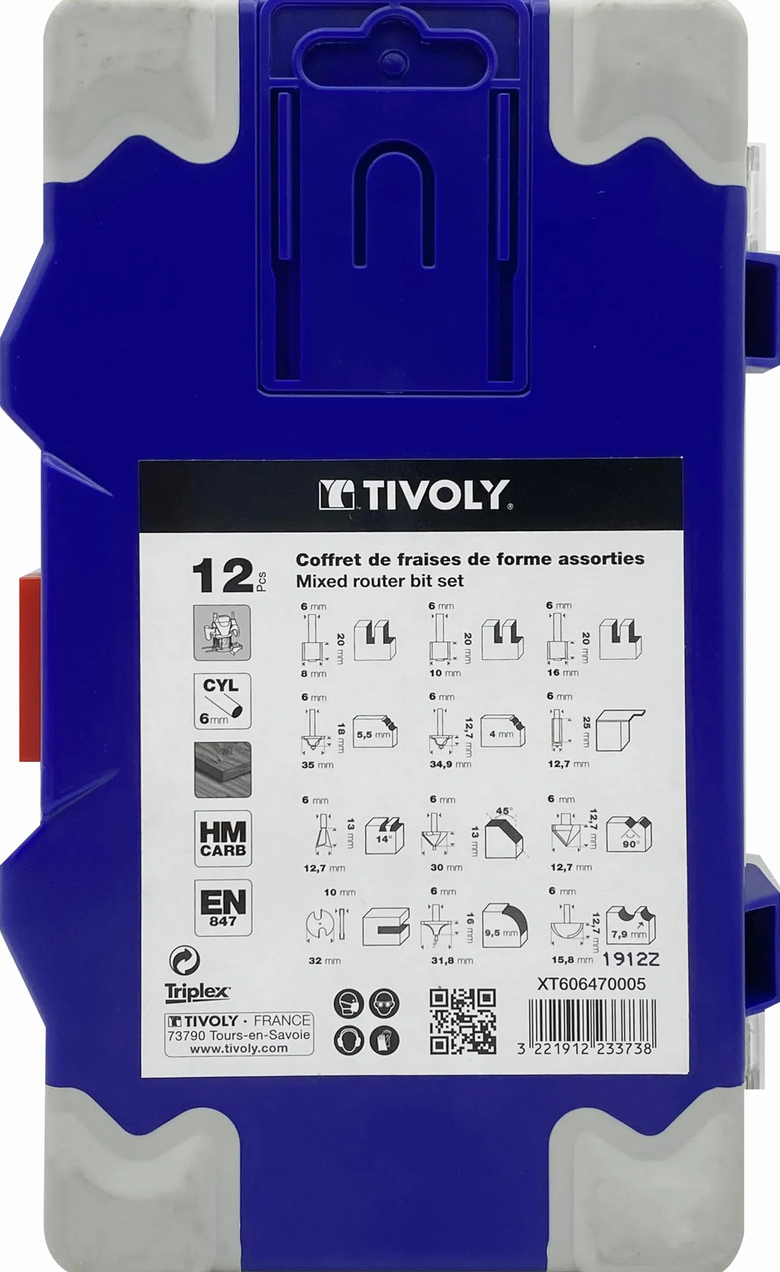 Tivoly XT606470005 frezarki różne kształty