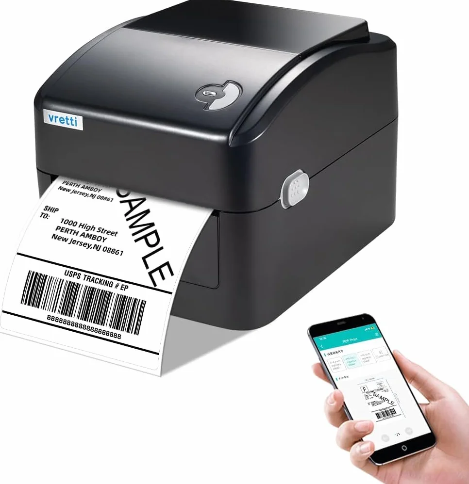 vretti Drukarka etykiet Bluetooth 4x6 termiczna