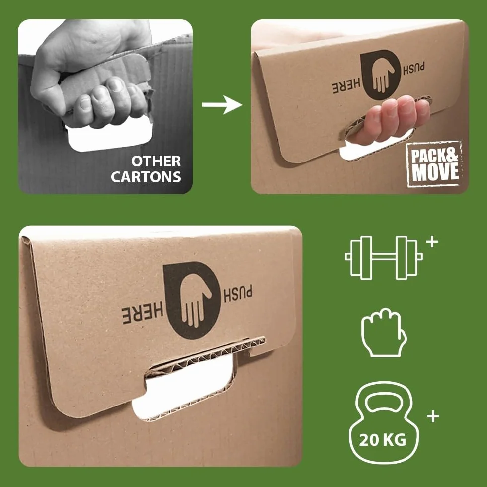 Lot de 20 cartons de déménagement 36L - 40x30x30 cm - Made in France - 70% FSC certifé - Pack & Move