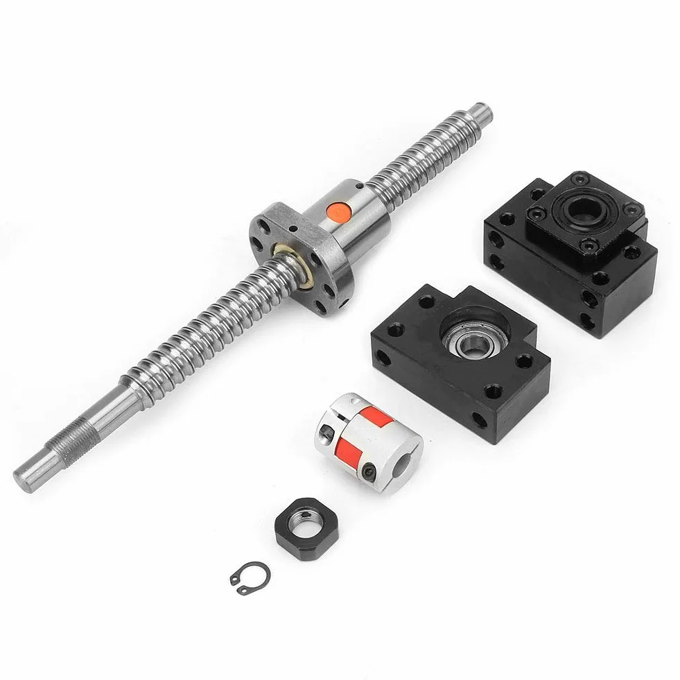 SFU1605 zestaw śrub kulkowych ze stali nierdzewnej 250 mm BKBF12 do maszyny CNC