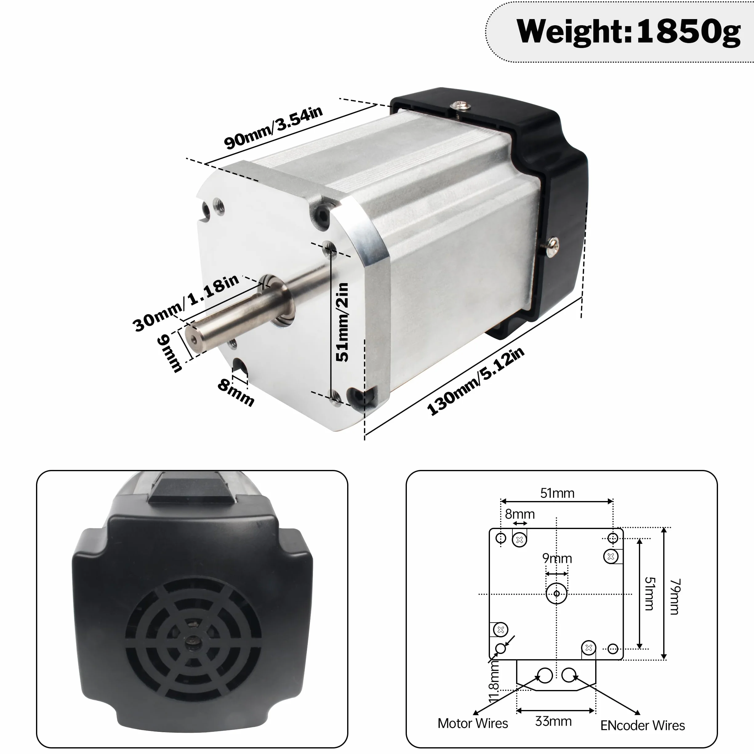 RATTMMOTOR tokarka bezszczotkowa 750W 220V DC 4000RPM z wyświetlaczem obrotów