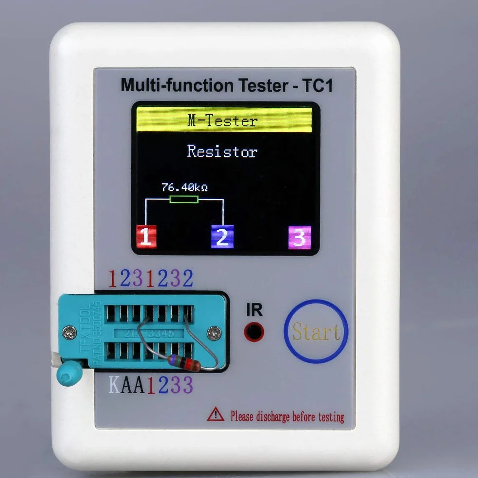 Hancaner Tester tranzystor z podświetleniem TFT kolorowy wyświetlacz MOSFET NPN PNP