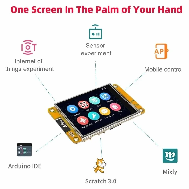 Ekran ESP32 2,8 cala TFT LCD dotykowy 240x320 WiFi Bluetooth dla Arduino