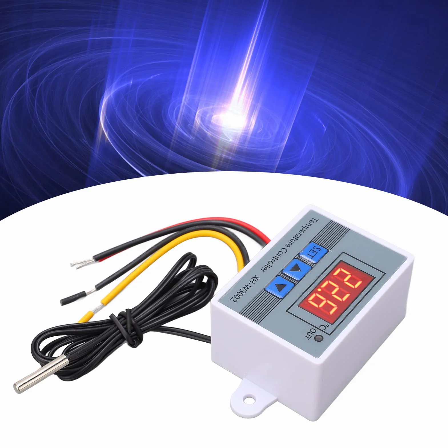 Cyfrowy przełącznik termostatu, mikrokomputer, regulator temperatury, programowalny ogrzewanie, chłodzenie, elektroniczny termostat 10 A z wodoodporną sondą (110-220 V)