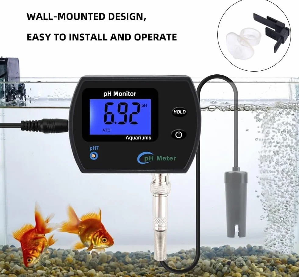 Miernik pH jakości wody LCD BNC do akwariów hydroponiki