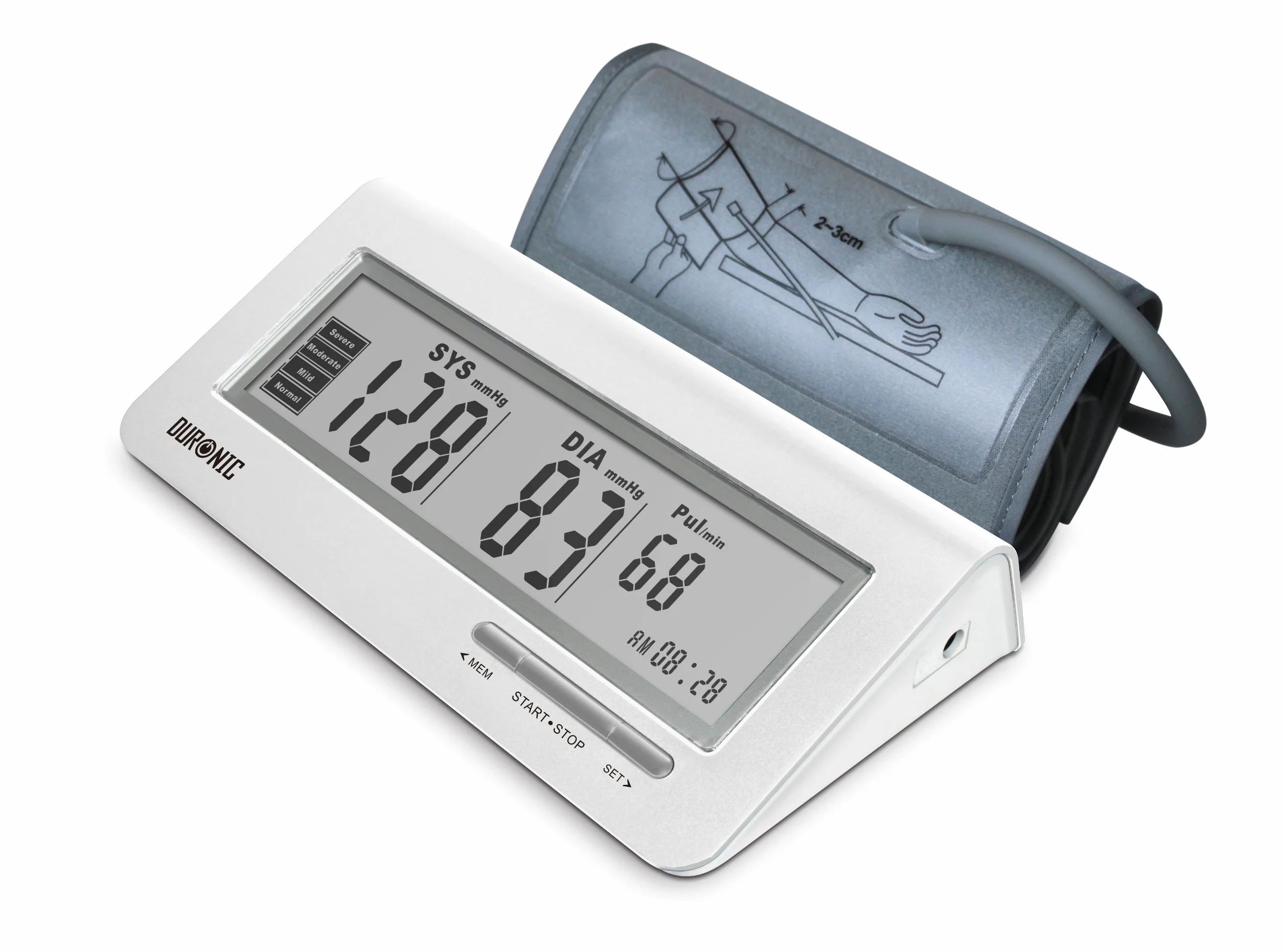 Duronic BPM400 Ciśnieniomierz naramienny automatyczny z funkcją wykrywania arytmii | certyfikowany medycznie | rękaw 22-42 cm | zapamiętuje 60 odczytów | analiza odczytu ciśnienia | baterie w zestawie
