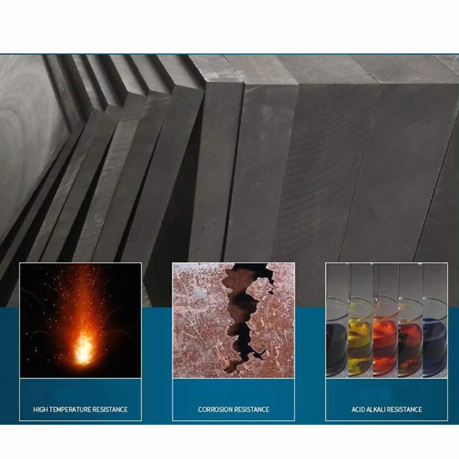 Płyta grafitowa 99,9% czystości 200x100x10 mm do odlewania metali