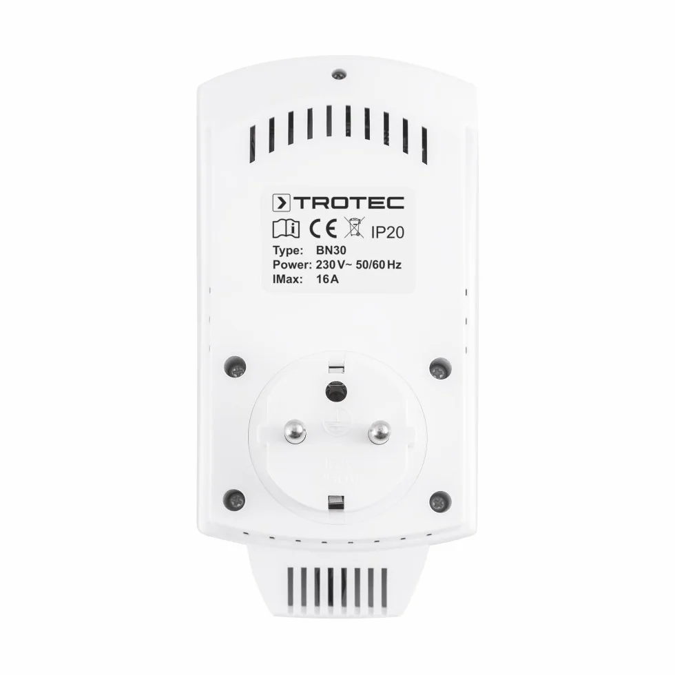 TROTEC BN30 Termostat gniazdkowy z czujnikiem temperatury 5-30°C