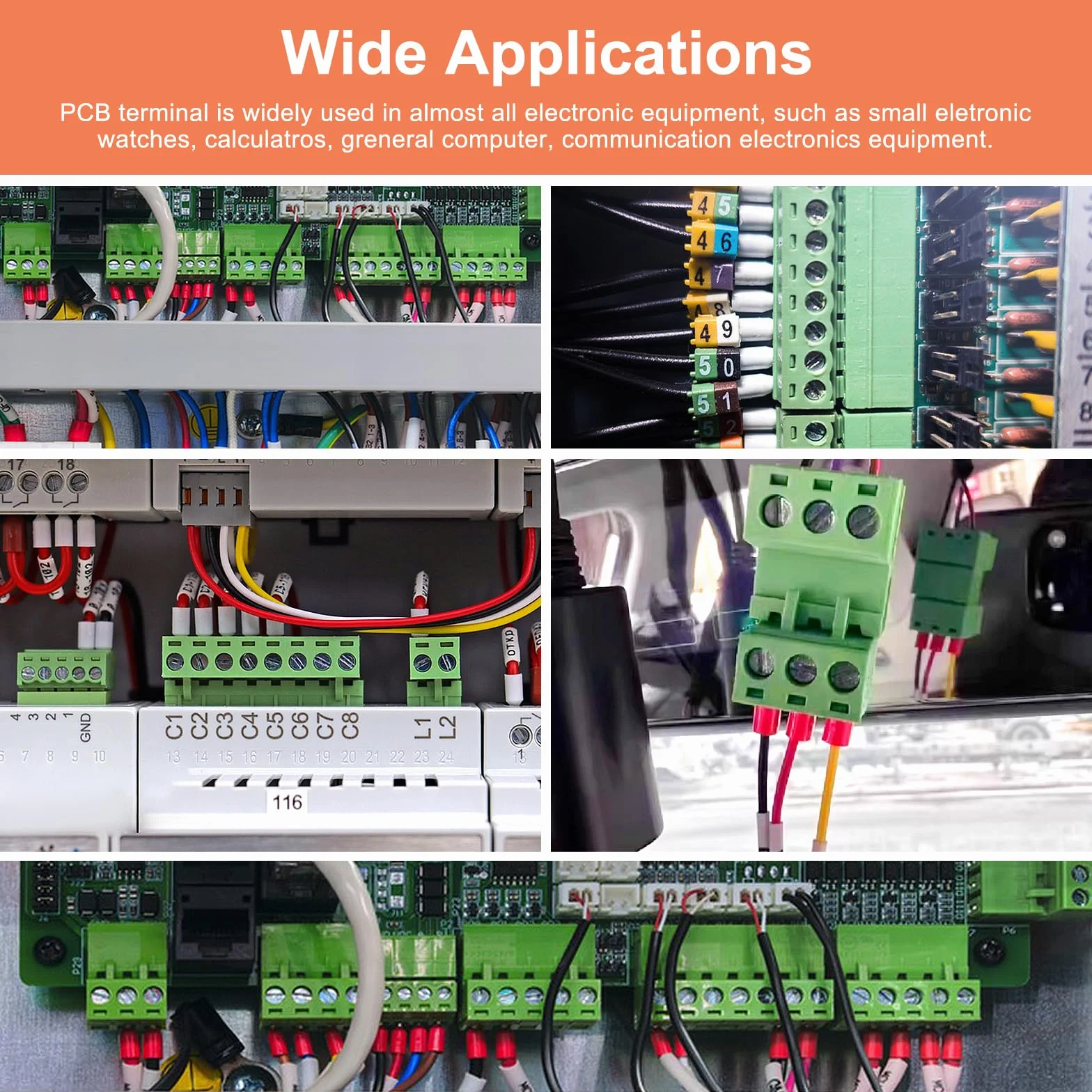 2 Zestawów 8-pinowych Wtykowych Zacisków Śrubowych 5.08mm 2EDGRK do PCB, 300V Bezlutowe Męskie Żeńskie Zaciski Śrubowe 5.08mm, do Okablowania PCB