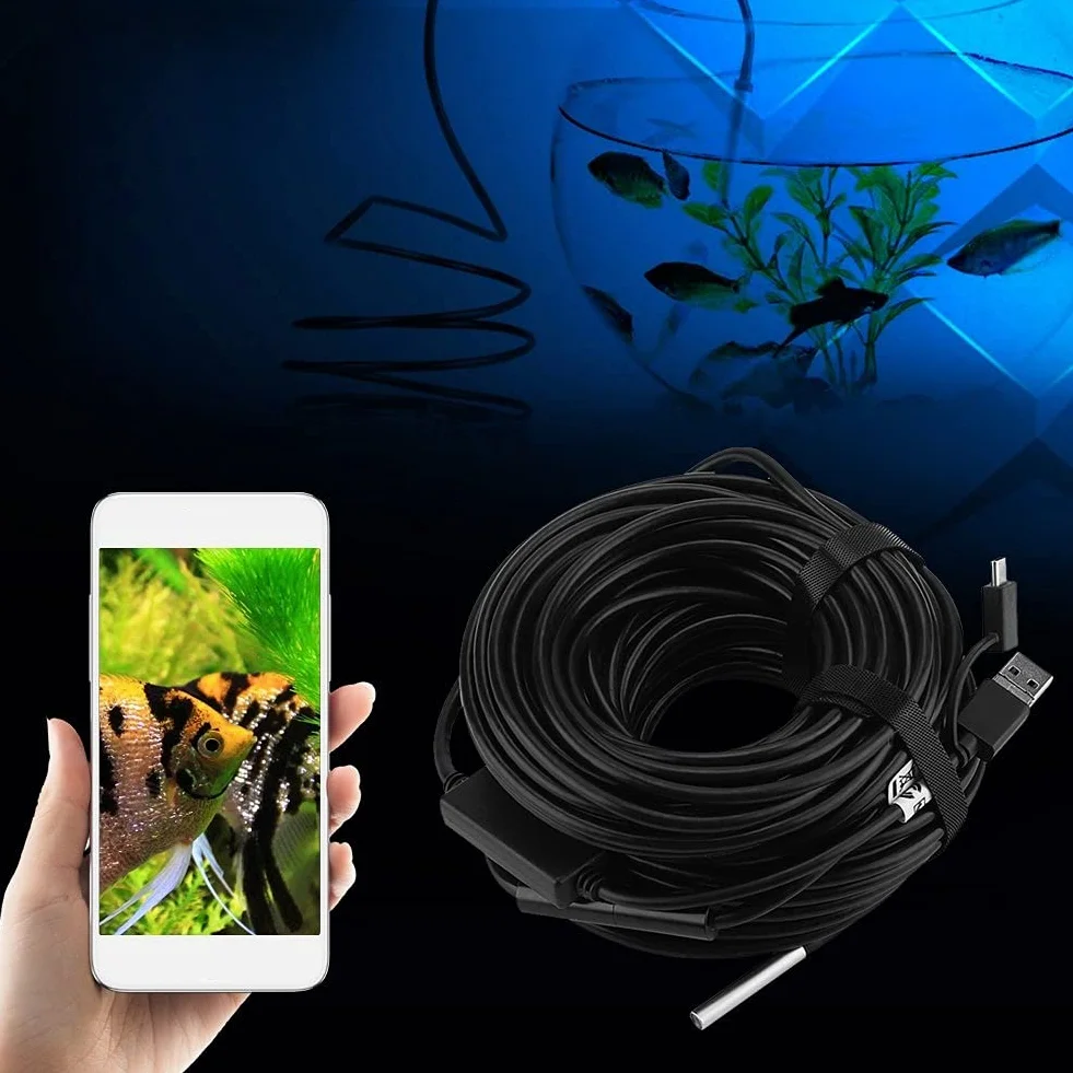 KIMISS Endoskop 20m wodoodporny 5,5mm 720P USB do inspekcji rur