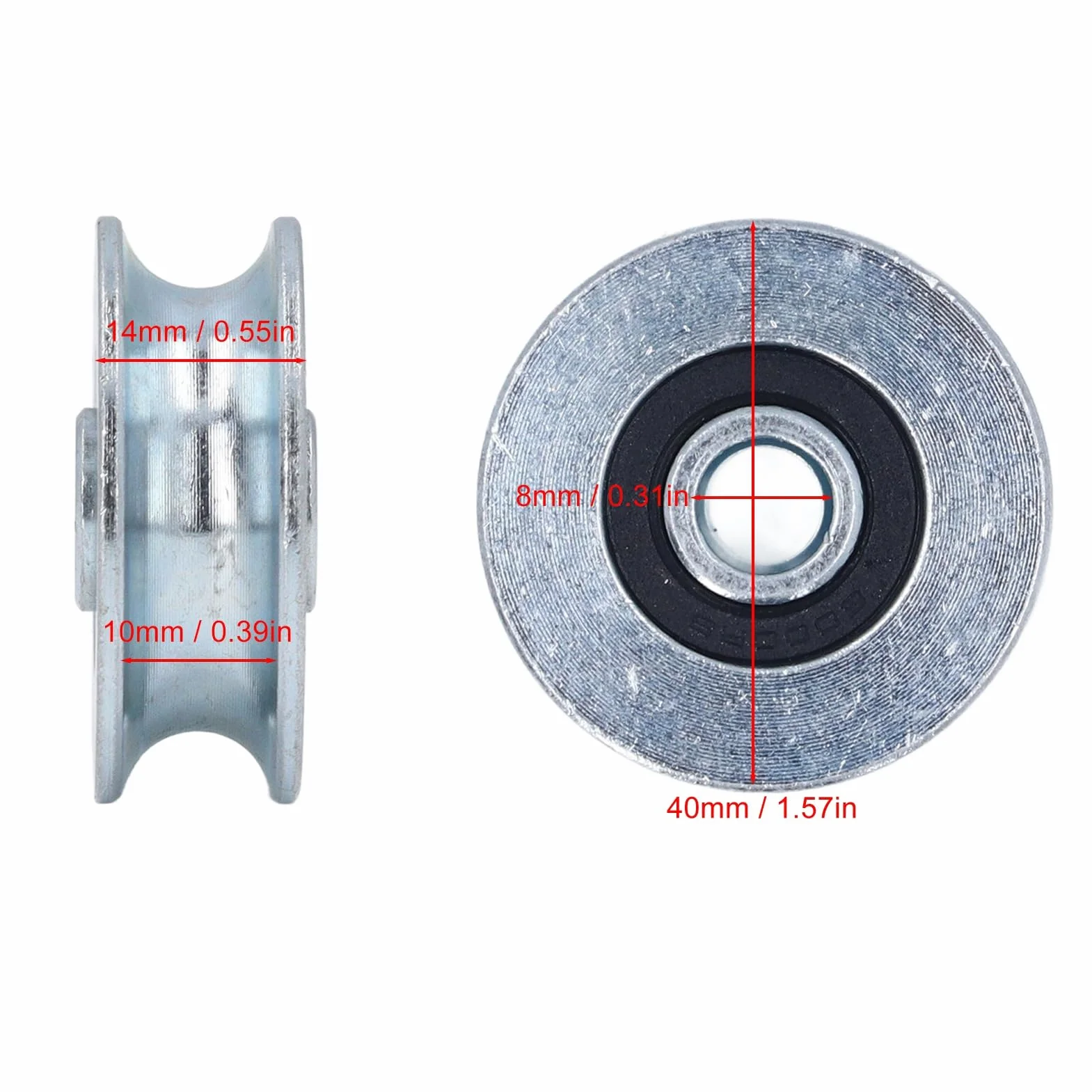 2 szt. 40 mm średnica zewnętrzna 8 mm tarcza środkowa, konstrukcja nośna, wysoka wytrzymałość, stabilne wsparcie do zastosowań przemysłowych, materiał ze stali lekkiej