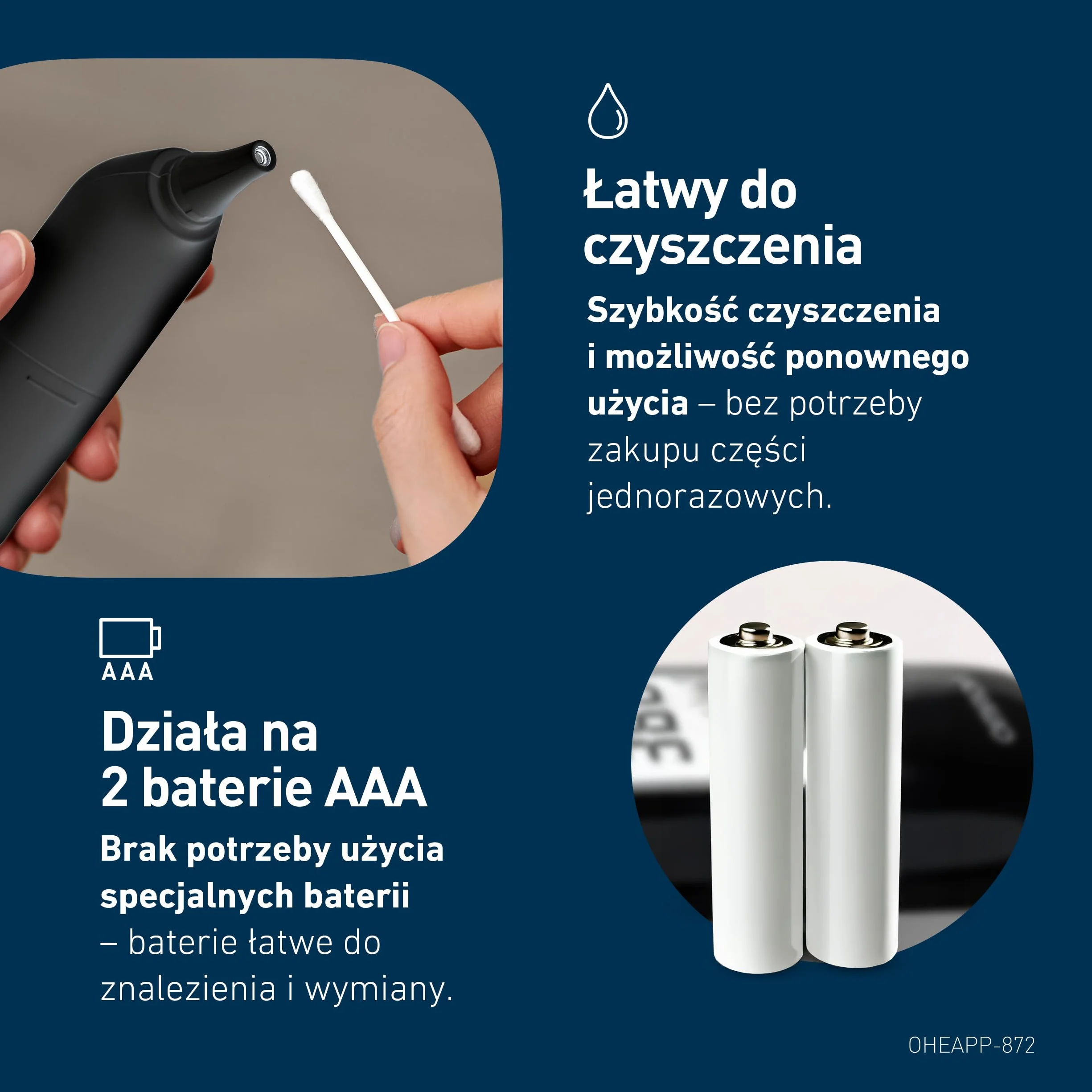 OMRON Gentle Temp 533, Cyfrowy Termometr Douszny na Podczerwień dla Niemowlęta, Dzieci i Dorosłych, Termometr Douszny z Szybkim 1-sekundowym Pomiarem i Konstrukcją bez Używania Jednorazowej Osłonki