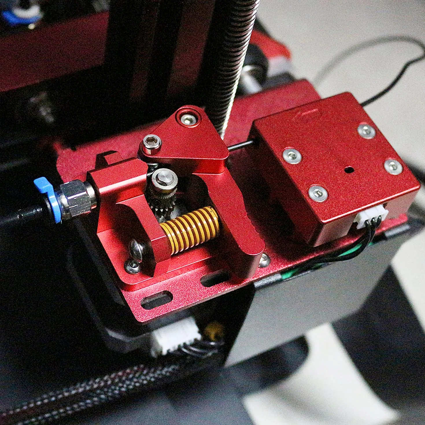 Dual Gear Wytłaczarka do Drukarki 3d Ender 3, Zestaw Dysk Podajnik upgrade, dla Filament 1.75 mm, Kompatybilny z 3d printer CR-10 CR-10S, Ender-3, Ender-3PRO, itp (Czerwony)