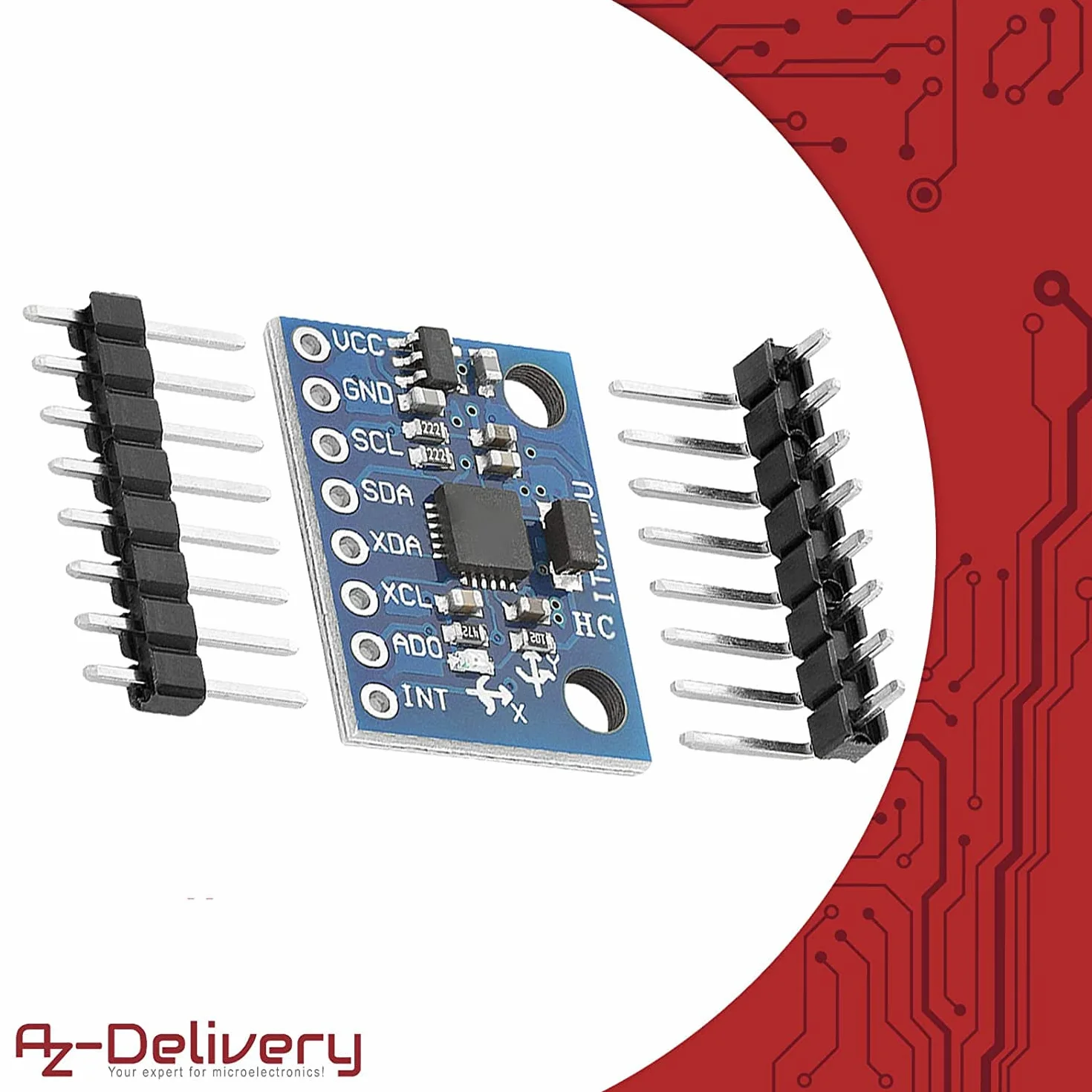 AZDelivery GY-521 Compatible with MPU-6050 3-osiowy żyroskop i akcelerometr kompatybilny z Arduino i Raspberry Pi w wraz z e-bookiem!