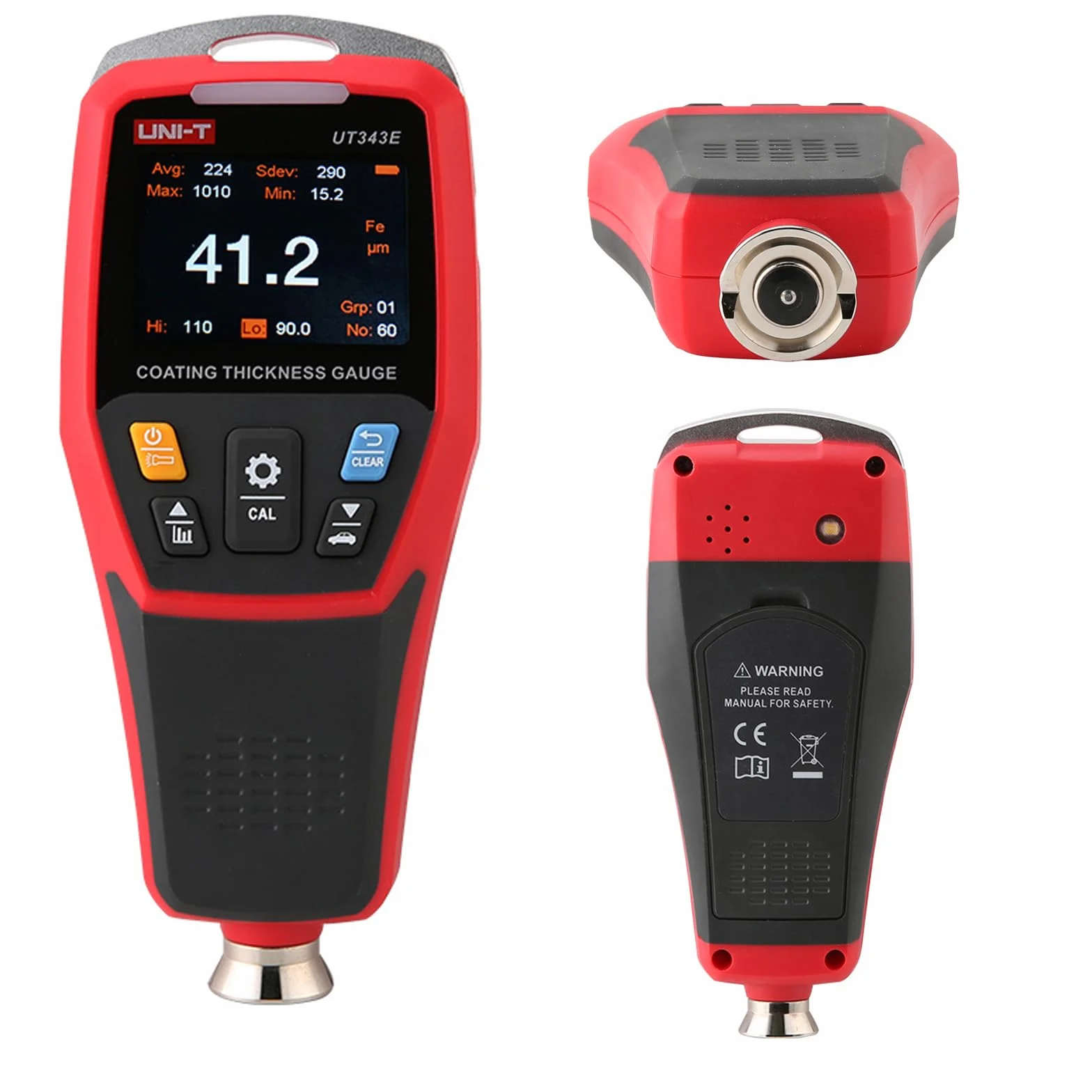 UNI-TREND UT343E Inteligentny Cyfrowy Wyświetlacz Pomiar Grubości Malowania Grubości Pomiar Bluetooth Komunikacja