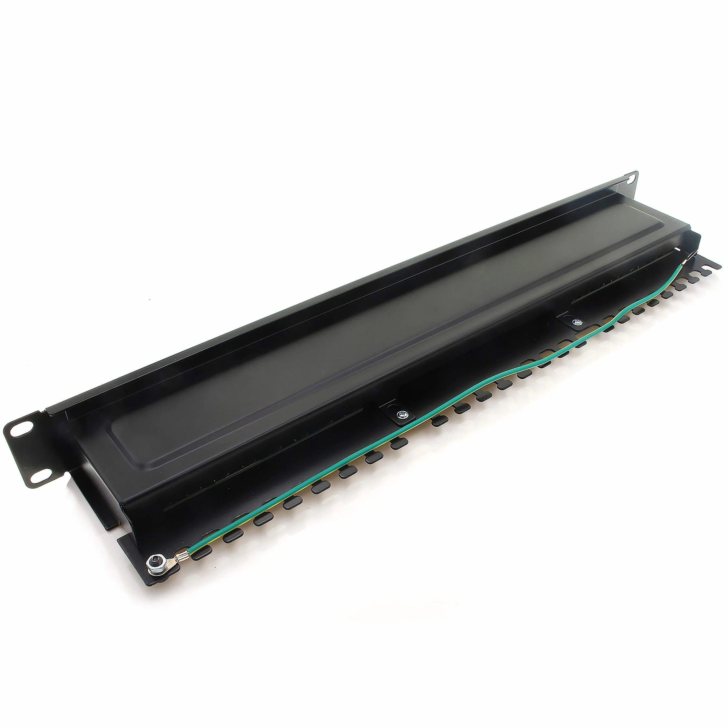 Panel krosowy CAT6 16 port czarny LSA+ RJ45 TIA 568 A/B