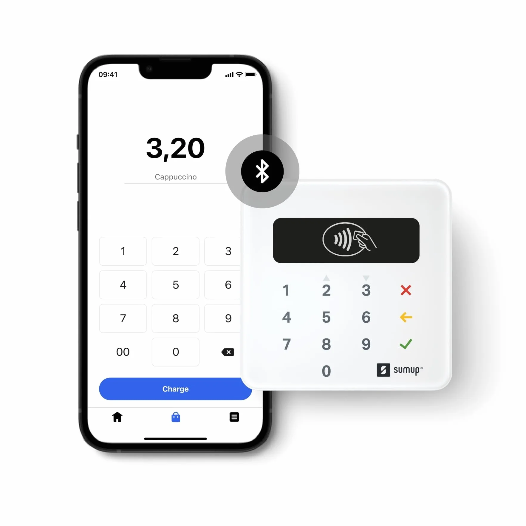SumUp Terminal mobilny do płatności bezdotykowych RFID NFC czytnik kart kredytowych