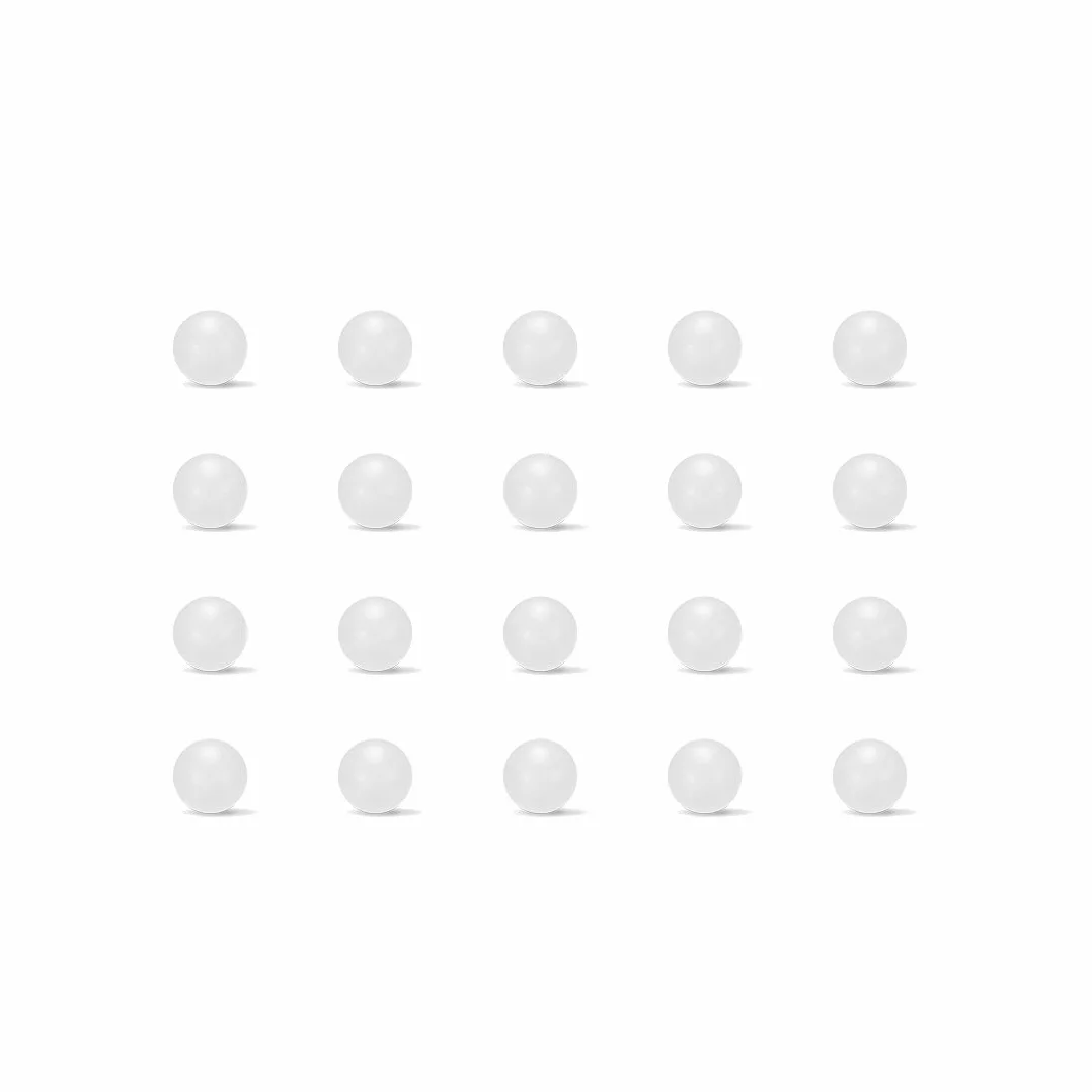 sourcing map 50 szt. kulka z łożyskiem kulkowym PP pełne plastikowe kulki z łożysk precyzyjnych 4 mm