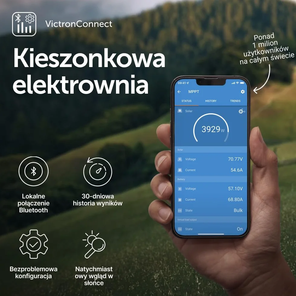Victron Energy SmartSolar MPPT 100V 15 amp 12/24-Volt Kontroler Ładowania Słonecznego (Bluetooth)