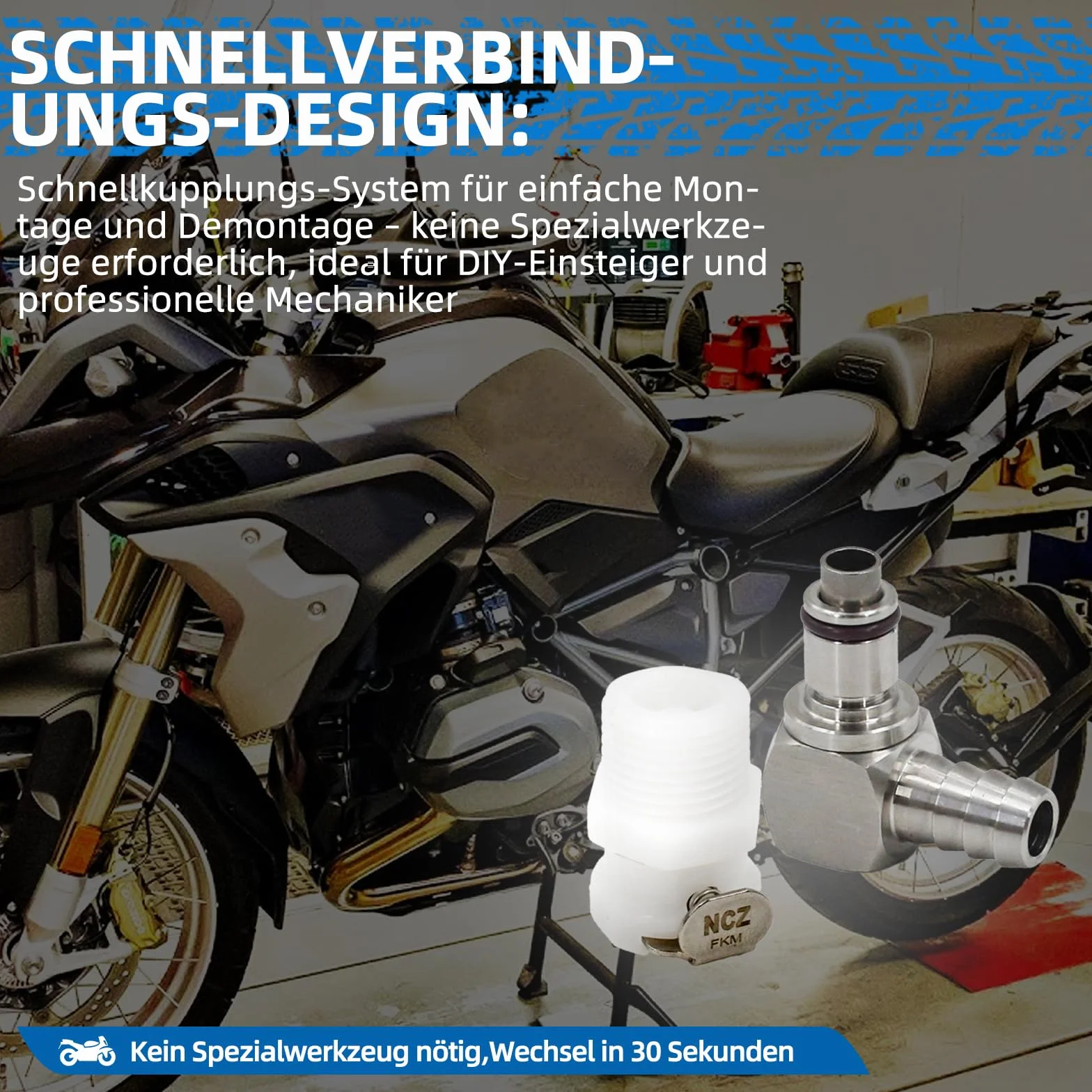 Szybkozłącze do pomp paliwowych, pasuje do R1200GS, R1200R, R 1200 RT, K1200R, K1200S, K1200GT i innych modeli.