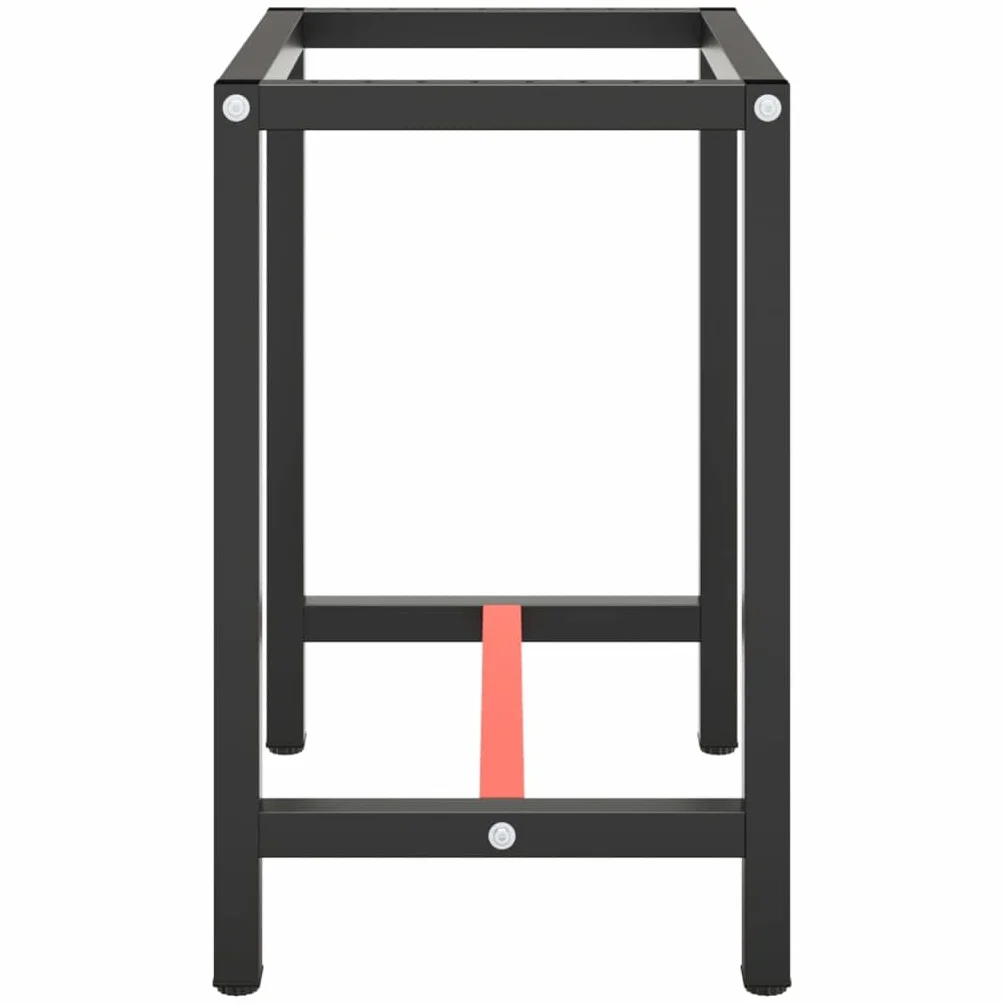 vidaXL Rama do stołu roboczego, czerwono-czarna, 70x50x79 cm, metal, rama do stołu warsztatowego, podstawa do stołu roboczego, podstawy do stołu warsztatowego