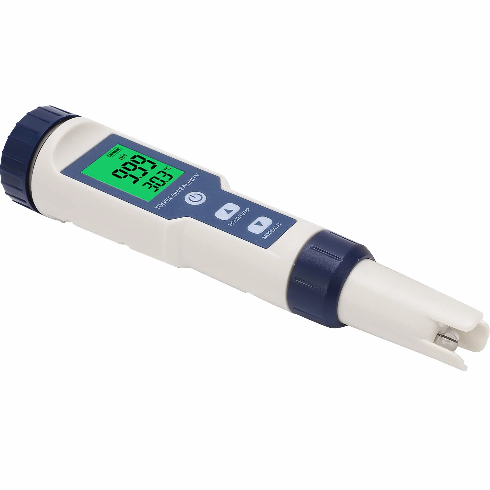 EZ‑9909SP Pióro do Testowania Jakości Wody 5 w 1 do Pomiaru PH, TDS Zasolenia i Temperatury IP 67 Wodoodporny, Pyłoszczelny Automatyczne Rozpoznawanie Analizator EZ‑9909SP PH