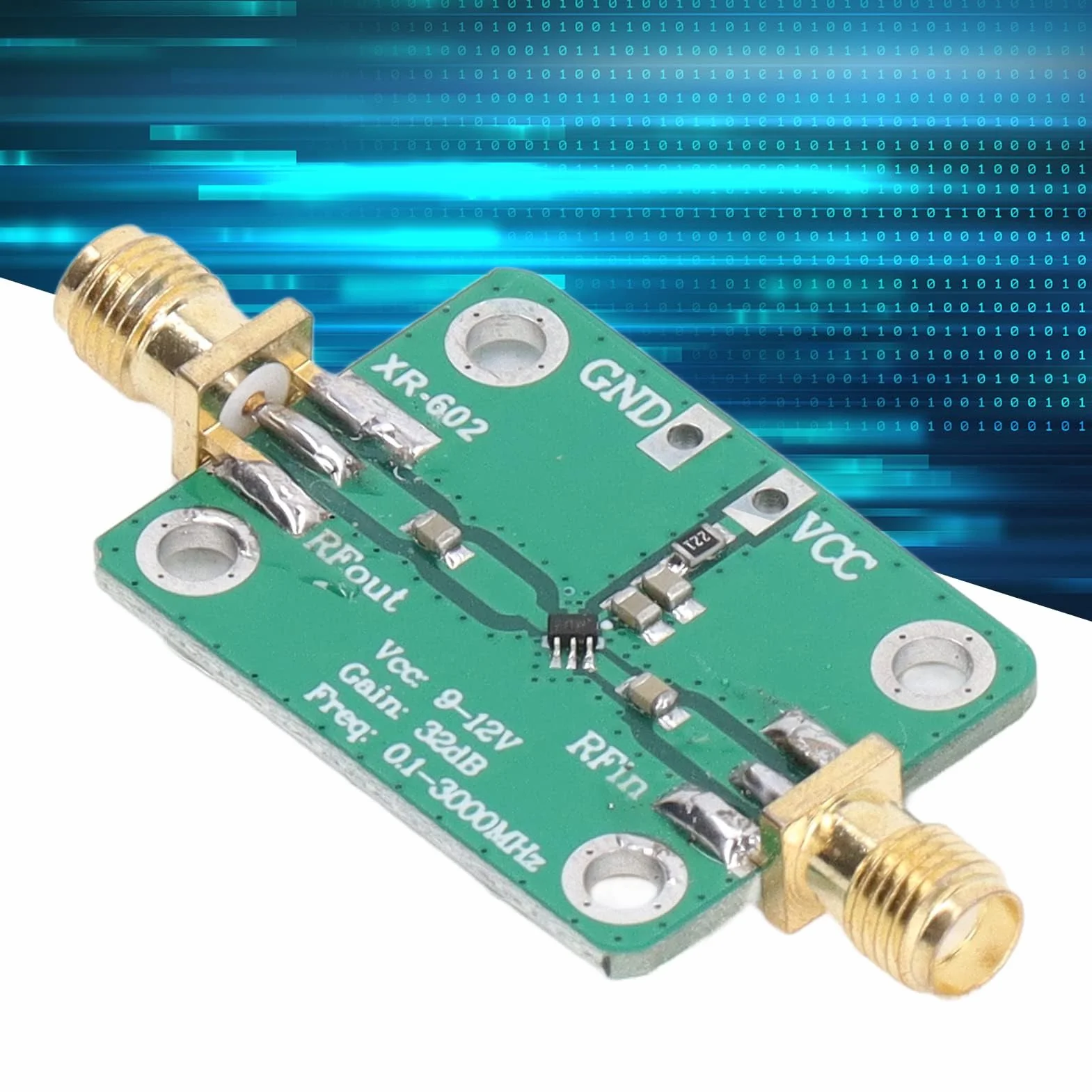 Moduł Wzmacniacza RF Szerokopasmowy moduł Wzmacniacza RF Wzmacniacz RF Wzmacniacz Szerokopasmowy RF 32dB o Wysokim Wzmocnieniu i Niskim Poziomie Hałasu Wzmacniacz LNA