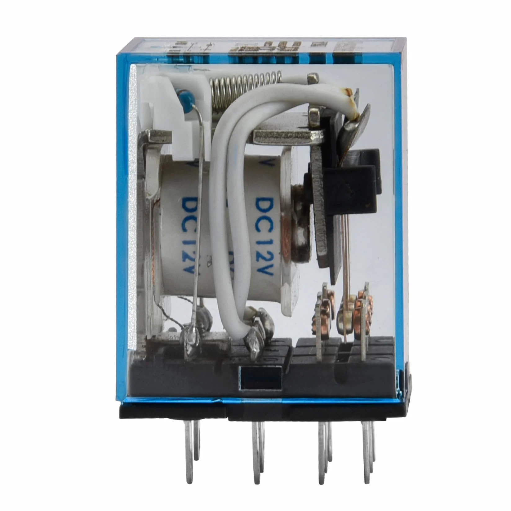 Heschen Gereral przekaźnik zasilający MY3NJ 12 V DC cewka 5 A 24 V DC/220 V AC 3PDT Wskaźnik LED 11-pinowy zacisk