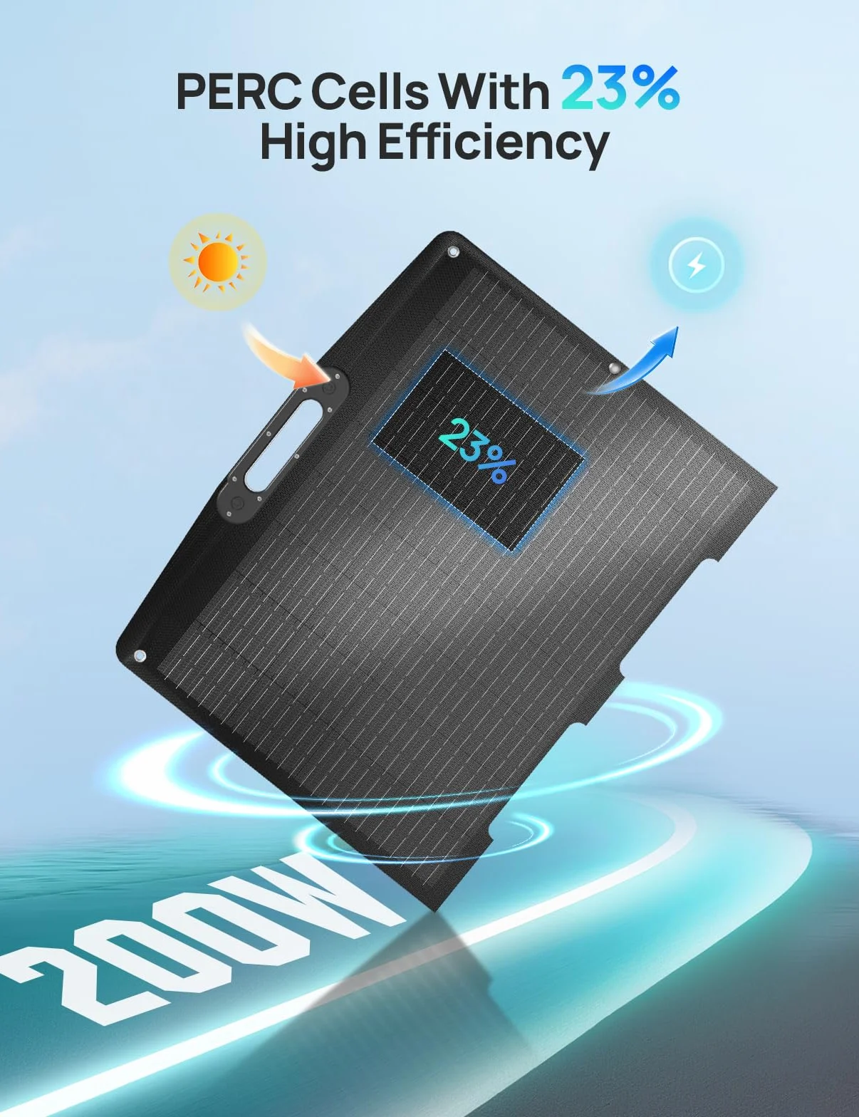 ECO-WORTHY Panel słoneczny 200 W składany ETFE mono XT60