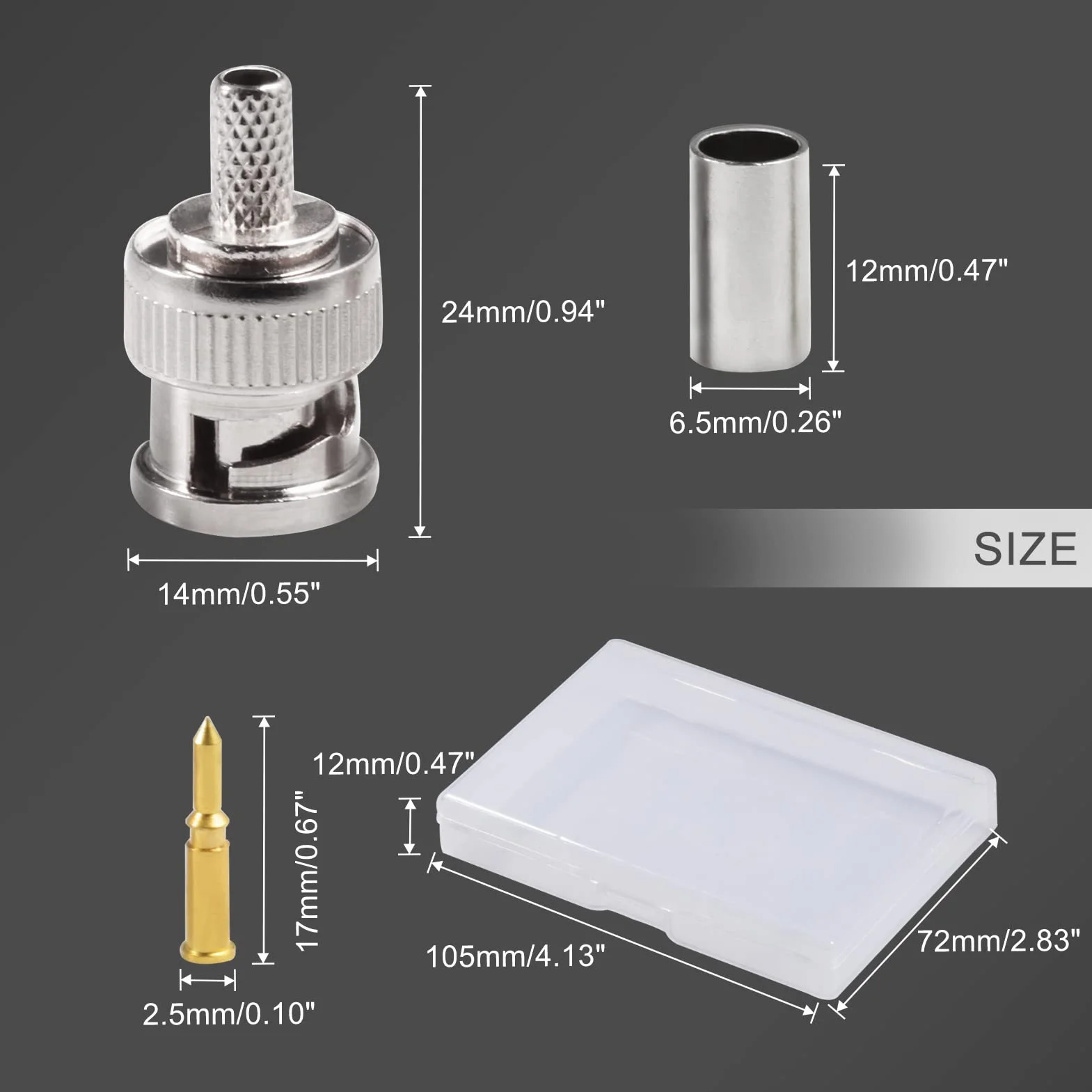 LEONTOOL BNC wtyczka zaciskowa 12 sztuk Q9 BNC wtyczka kabel adapter koncentryczny złącze do kabla koncentrycznego RG58