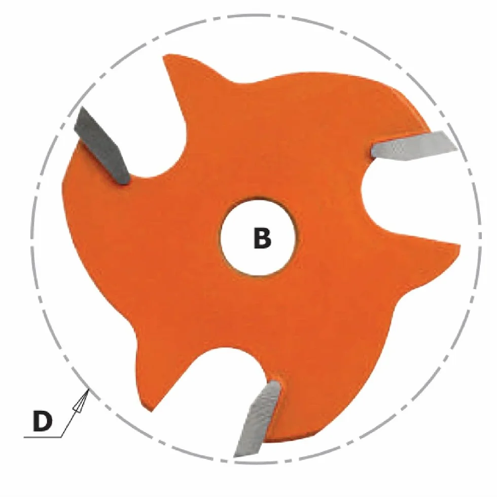 Fresa a disco per canali laterali HW Z3 D47 F8 6x3