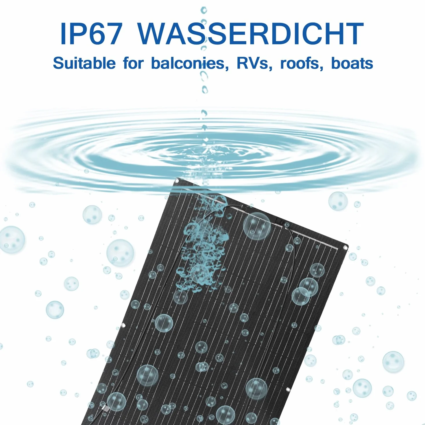 Elastyczny Panel Słoneczny 100W 18V Przenośny Monokrystaliczny Moduł Solarny ETFE Moduły Solarne etfe nadają się do domków ogrodowych, Bateria 12V instalacja wyspowa/system niezależny od sieci