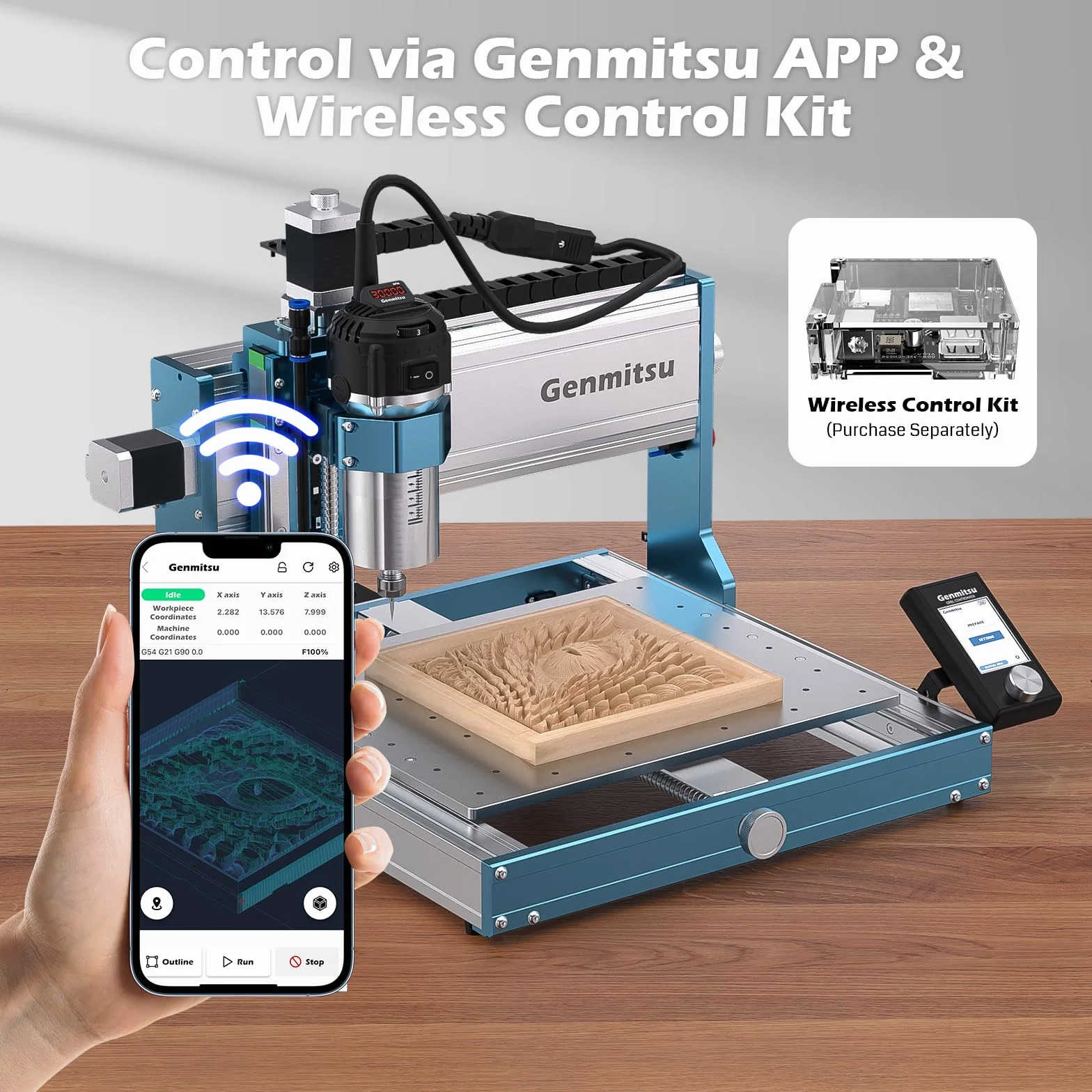 Genmitsu 3030-PROVer Ultra CNC router do metalu, 710 W, precyzja ±0,03 mm, podwójne prowadnice liniowe i śruby kulowe