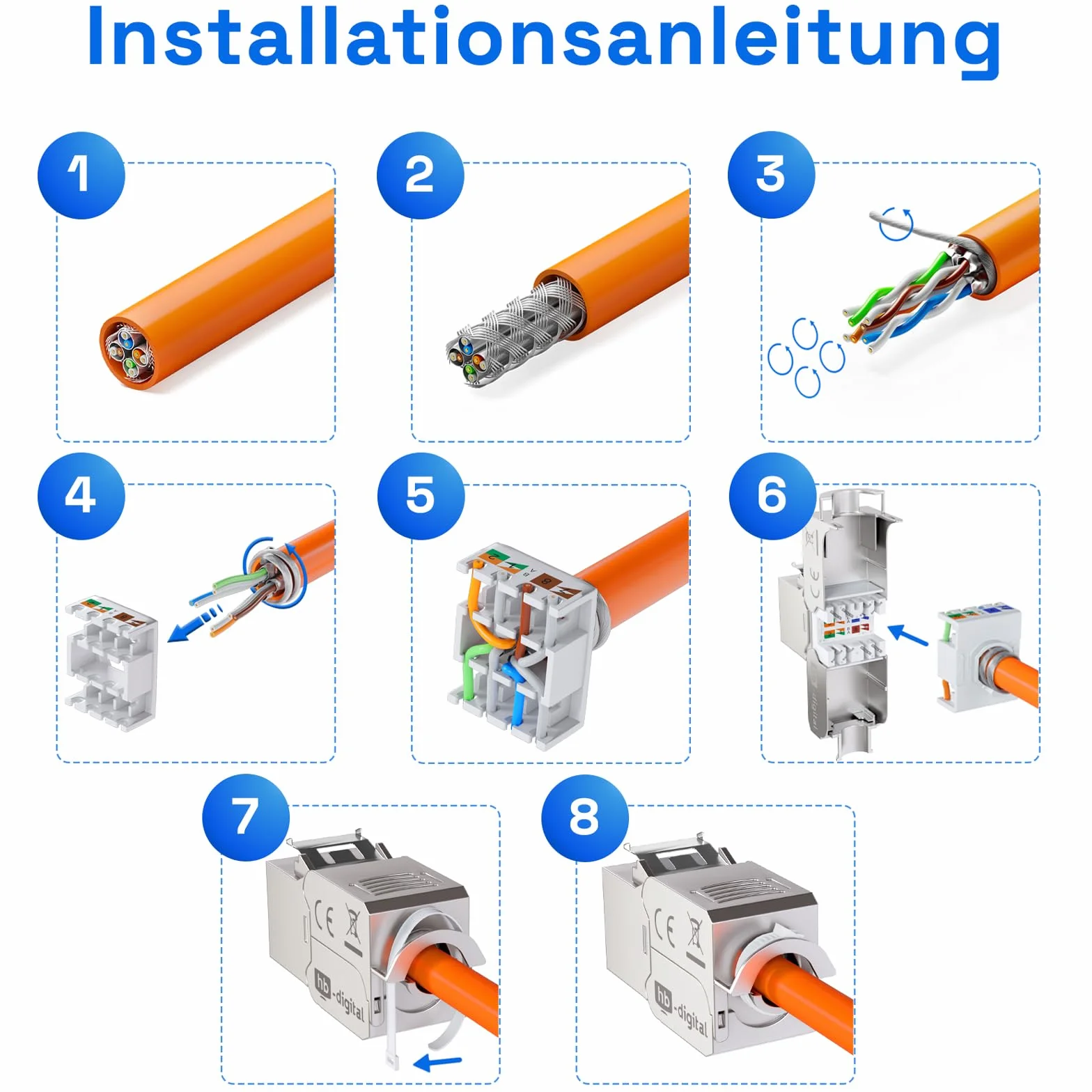 HB-DIGITAL Panel krosowy 16-portowy panel krosowy 1 HE 16x CAT 6a RJ45 Keystone Jack moduł - certyfikat GHMT - w pełni ekranowany STP 10 Gb/s, kompatybilny z kablem sieciowym LAN, kolor czarny