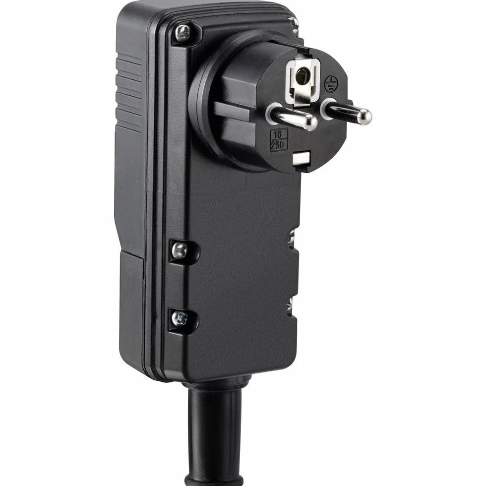 sygonix SY-3779070 Przełącznik - Ochrona ludzi z PRCD 230 V Czarny IP54