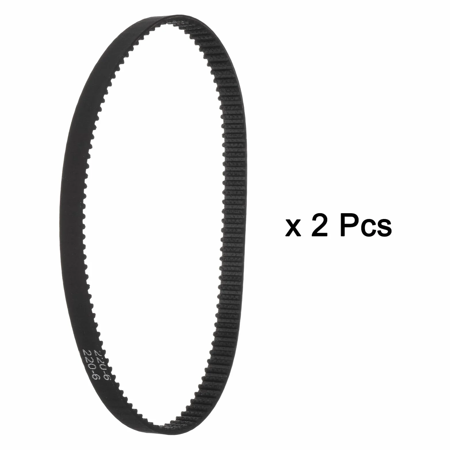 QUARKZMAN 2 szt. 2GT pasek rozrządu z zamkniętą pętlą 220-2GT-9, szerokość 6 mm x długość 220 mm - pasek rozrządu 2GT, zamknięta pętla, 220-2GT-9, szerokość 6 mm x długość 220 mm