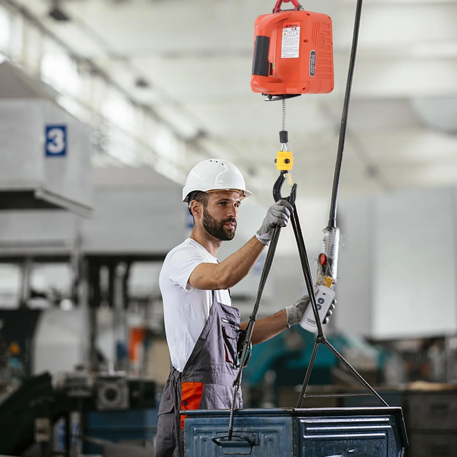 Elektryczna wciągarka linowa 500kg 1100lb z bezprzewodowym pilotem 7.6m