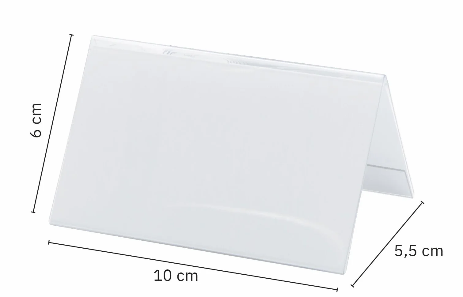 Sigel TA136 Stojak Stołowy w Kształcie Dachu, Przezroczysty, 100 mm