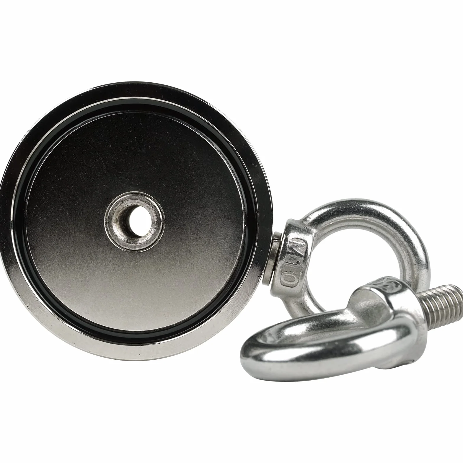 SENSEI Zestaw Magnes Neodymowy N52 500 kg Dwustronny z Uchwytami Ø7,5 cm Lina 25 m Rękawice