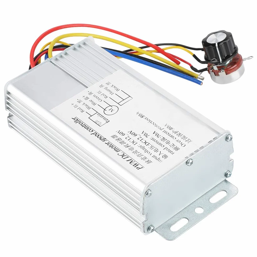 12V-60V 70A DC Pwm Silnik Pwm Regulator Prędkości Silnika Prądu Stałego, Kontrolery Regulatory Prędkości Silnika Przełącznik Sterownika Prędkości Dużej Mocy