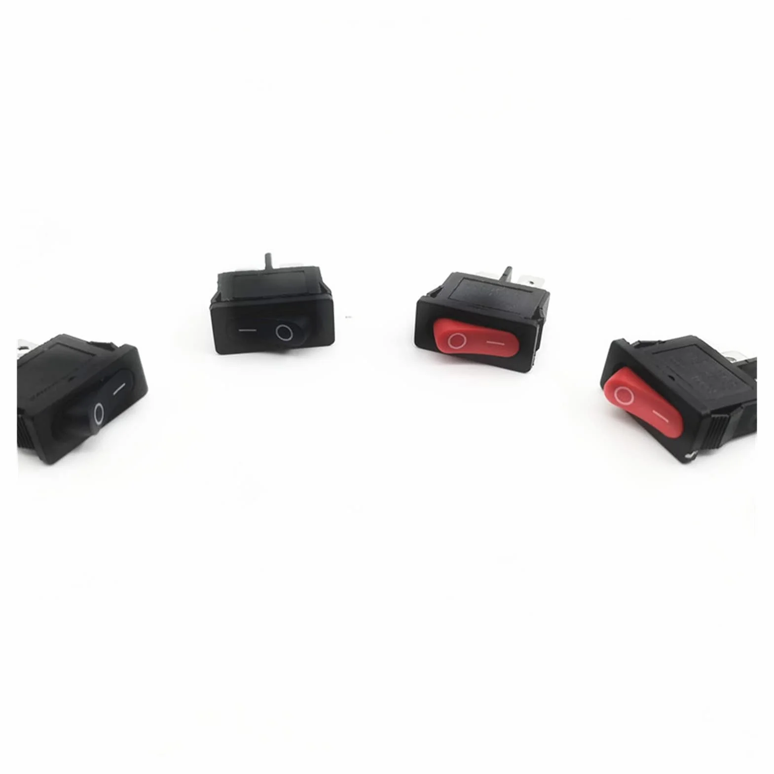 ELTOX Przełącznik kołyskowy KCD1-110 10x22mm Czarny NO/Off 2 piny Power Switch