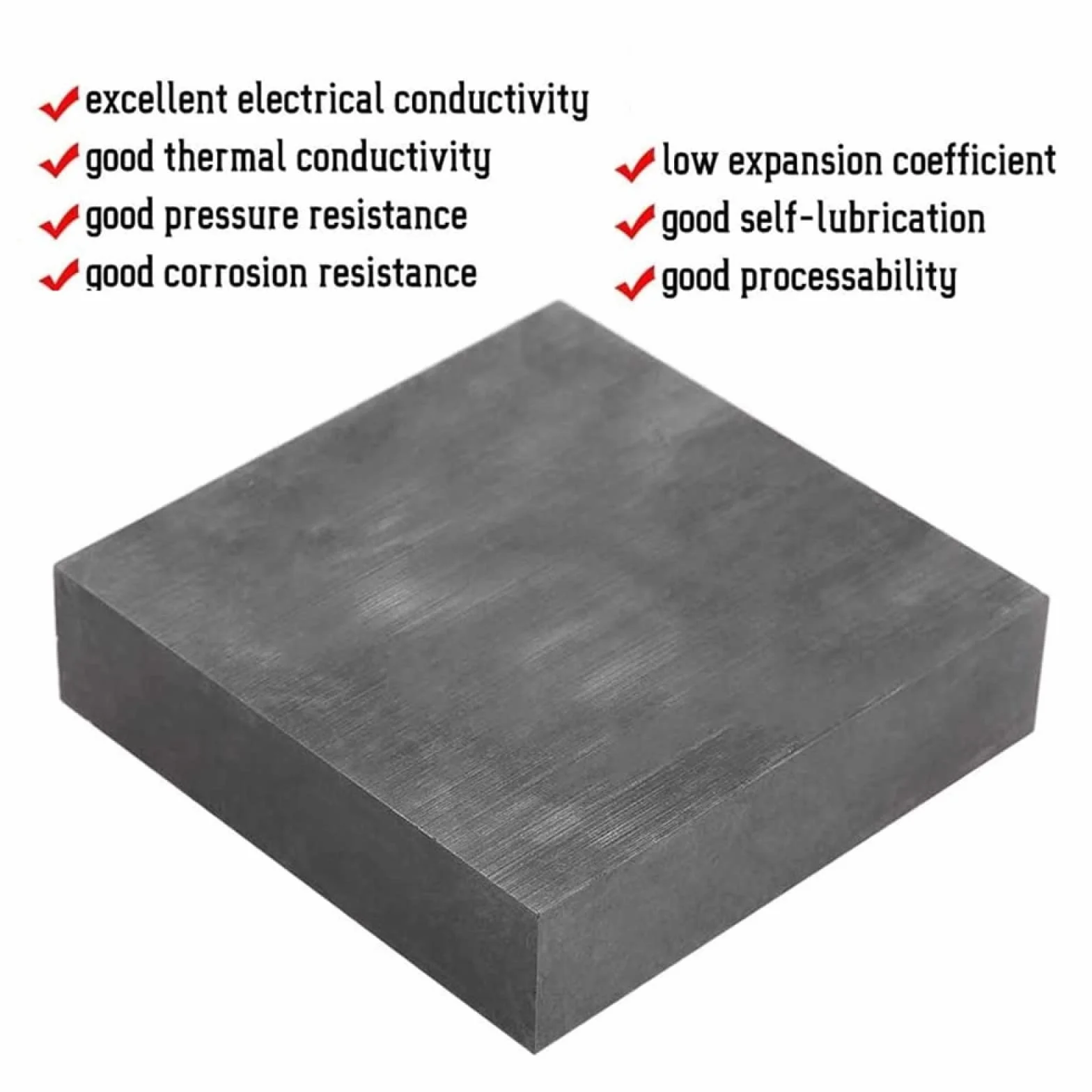 Płyta grafitowa 99,9% czystości 200x100x10 mm do odlewania metali