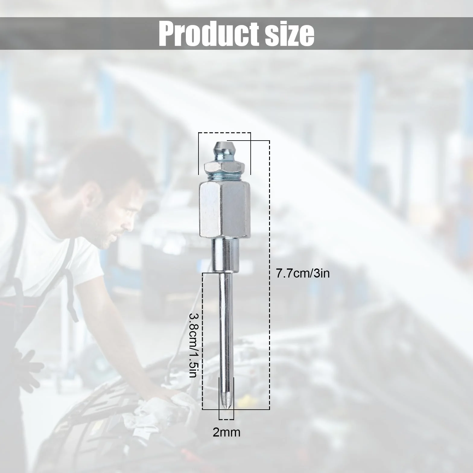 Dysza Iglowa Smaru, Igla Smarowa z Glówka ze Stali Hartowanej Gwintowana Waska Igla Adapter Smarownicy do Smarowania Zlaczy Hydraulicznych i Przeplukiwania