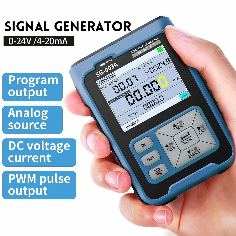 DollaTek SG-003A 0-10 V regulowany symulator napięcia prądowego, generator sygnału, źródło sygnału, kalibrator nadajnika, wiele trybów sygnału, wyświetlacz cyfrowy 2,4 cala, generator napięcia,