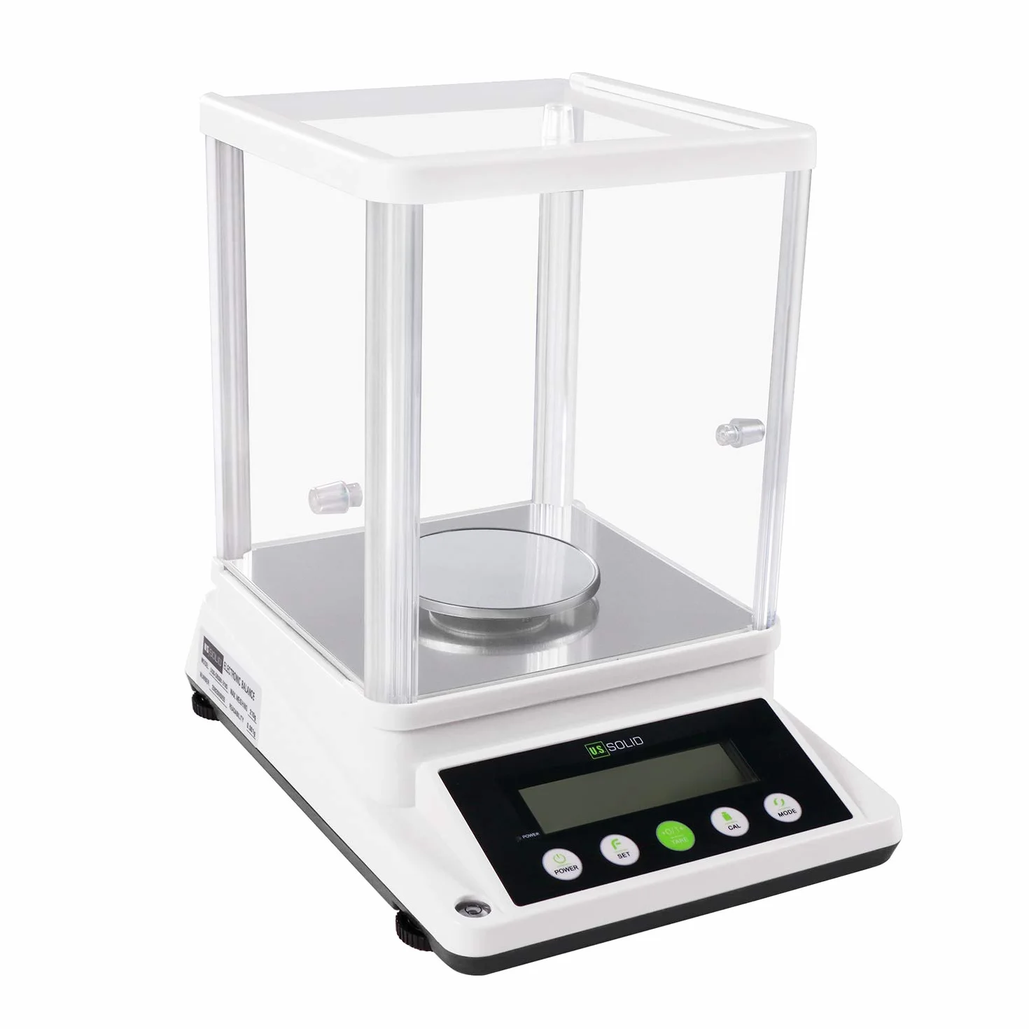 U.S. SOLID Precyzyjna waga 0,001 g – cyfrowa waga analityczna laboratoryjna – elektroniczna waga precyzyjna z dokładnością do 1 mg i 2 ekranami LCD – 310 g / 0,001 g