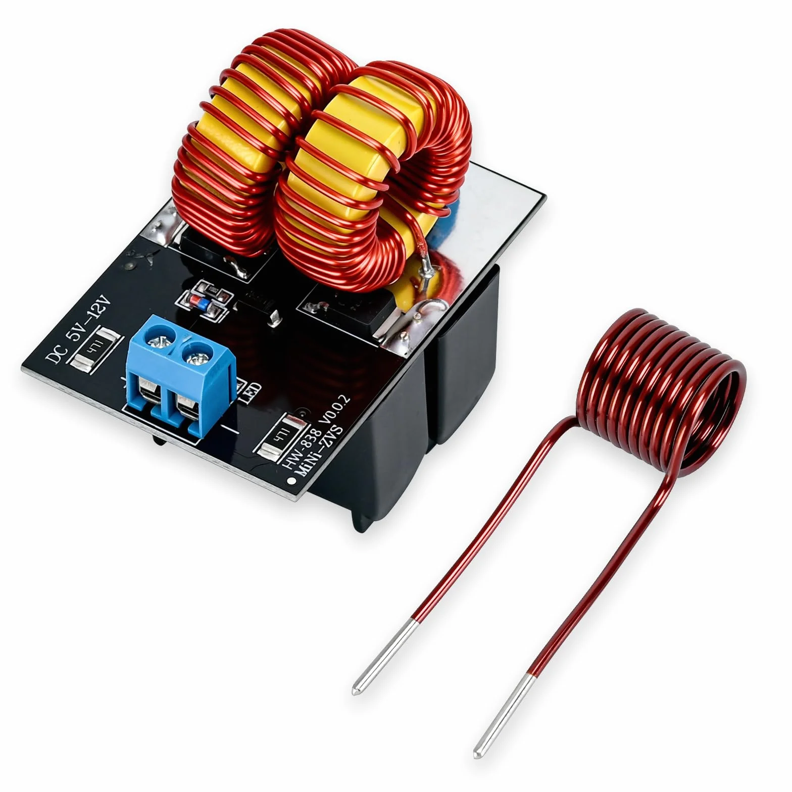 5~12 V ZVS niskonapięciowy, indukcyjny zasilacz grzewczy, płyta sterownika, moduł z cewką